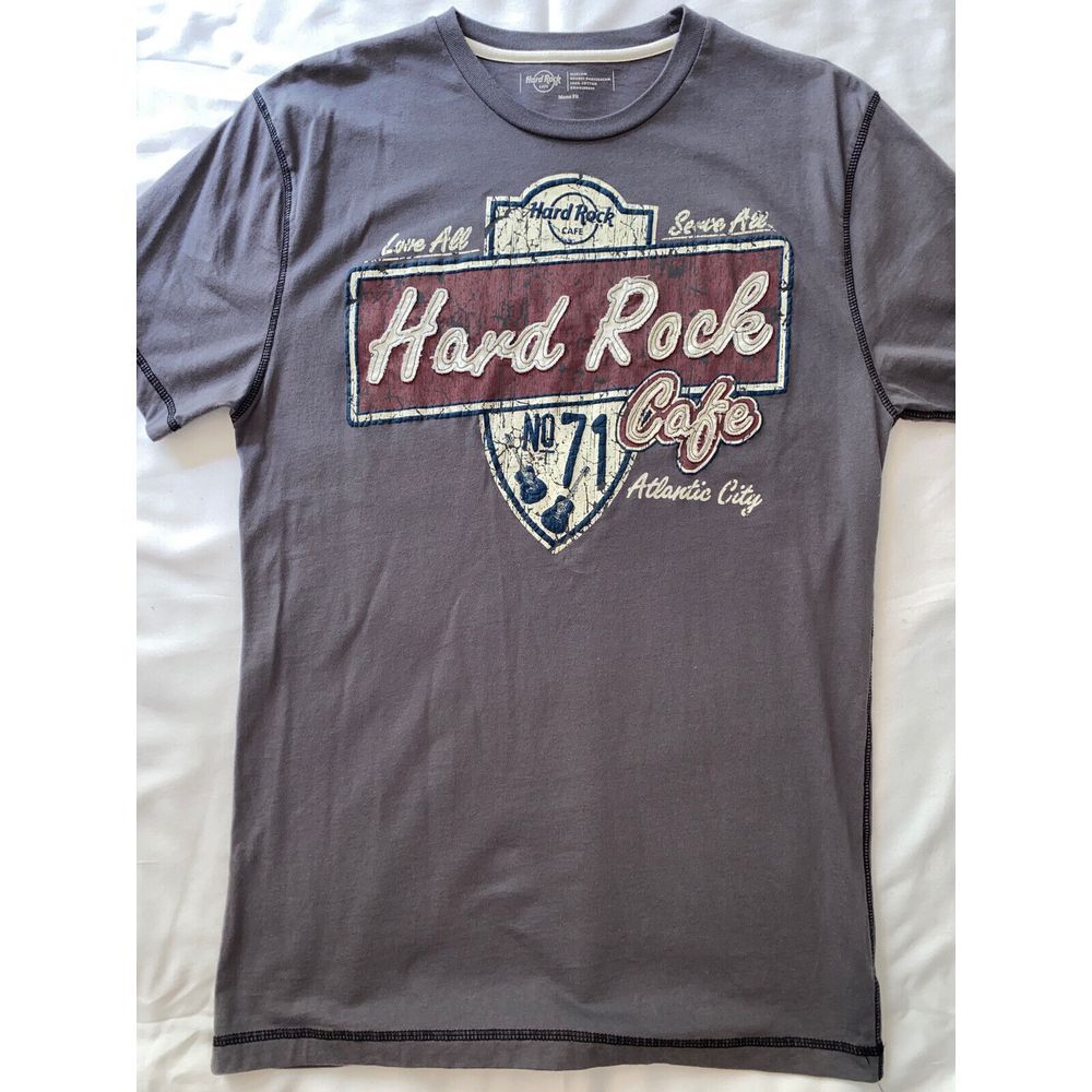 Hard Rock Cafe Shirt Adult Medium Gray‎ Short Sleeve Graphic Tee